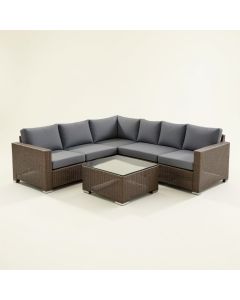 Everton 4 Piece Sectional Seating Group With Cushions (synthetic illustration; no displayed measurements)