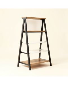 Dawud 72.44 '' H X 24 '' W Metal Ladder Bookcase (synthetic illustration; no displayed measurements)