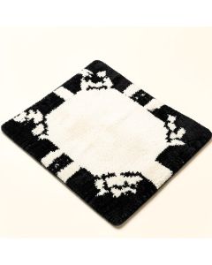 Chanler Hand-Tufted Wool White/Black Area Rug (synthetic illustration; no displayed measurements)