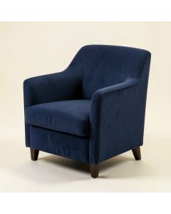 Ramas Upholstered Arm Chair In Navy Blue (synthetic illustration; no displayed measurements)