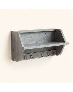 River Crest Wall-Mounted Entryway Organizer Shelf - Gray (synthetic illustration; no displayed measurements)