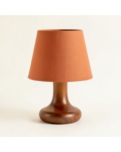 Wren Crossing Table Lamp With A Plain Fabric Shade - Terracotta (synthetic illustration; no displayed measurements)