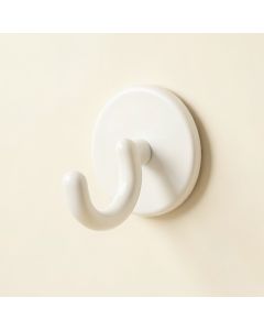 Summit Bluff Wall-Mounted Robe Hook - White (synthetic illustration; no displayed measurements)