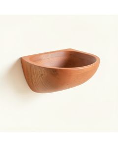 Ash Edge Wall-Mounted Cat Perch - Terracotta (synthetic illustration; no displayed measurements)
