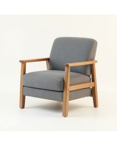 Elm Crest Upholstered Armchair - Gray (synthetic illustration; no displayed measurements)