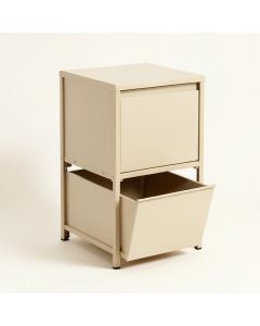 Rowan Bluff Freestanding Pull-Out Hamper Cabinet - Beige (synthetic illustration; no displayed measurements)