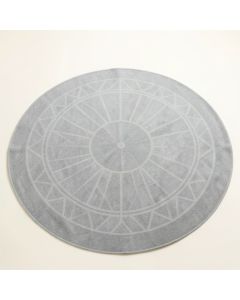 Holly Branch Round Area Rug - Gray (synthetic illustration; no displayed measurements)