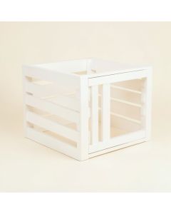Alder Bridge Empty Furniture-Style Pet Crate - White (synthetic illustration; no displayed measurements)