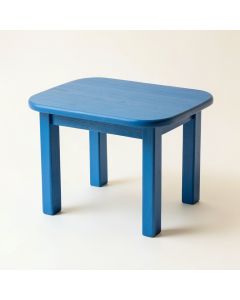 Spruce Arc Compact Balcony Table - Blue (synthetic illustration; no displayed measurements)