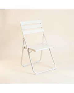 Shore Bend Folding Outdoor Chair - White (synthetic illustration; no displayed measurements)