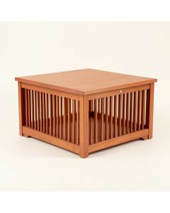 Clay Bridge Empty Furniture-Style Pet Crate - Terracotta (synthetic illustration; no displayed measurements)