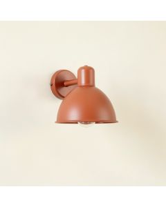 Aspen Crest Wall Sconce Mounted On A Plain Wall - Terracotta (synthetic illustration; no displayed measurements)