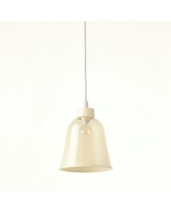 Harbor Bend Pendant Light Suspended From One Plain Cable - Ivory (synthetic illustration; no displayed measurements)