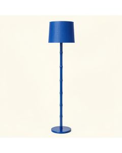 Shore Branch Floor Lamp With A Plain Fabric Shade - Blue (synthetic illustration; no displayed measurements)