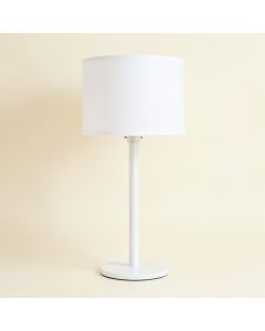 Laurel Bluff Floor Lamp With A Plain Fabric Shade - White (synthetic illustration; no displayed measurements)