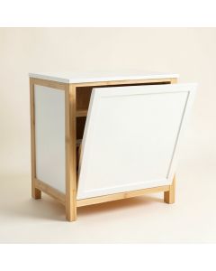 Glen Crossing Freestanding Pull-Out Hamper Cabinet - White (synthetic illustration; no displayed measurements)