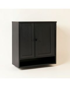 Flint Brook Wall-Mounted Laundry Cabinet - Black (synthetic illustration; no displayed measurements)