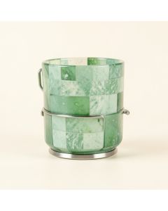 Sea Foam Mosaic Glass/Steel 8 Piece Bathroom Accessory Set (synthetic illustration; no displayed measurements)