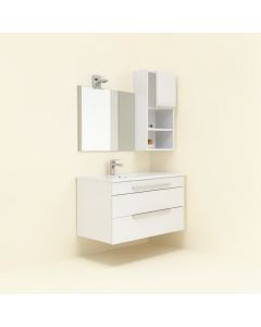 Phoebe Drilling Wall Mount 38 '' Single Bathroom Vanity Set With Handles (synthetic illustration; no displayed measurements)