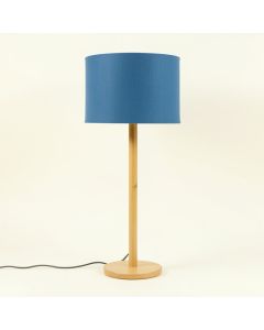 Oak Bluff Floor Lamp With A Plain Fabric Shade - Blue (synthetic illustration; no displayed measurements)