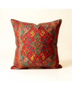 India Vibrant Vintage Bohemian Square Pillow Cover (synthetic illustration; no displayed measurements)
