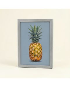Pineapple Blue Framed Painting Print (synthetic illustration; no displayed measurements)