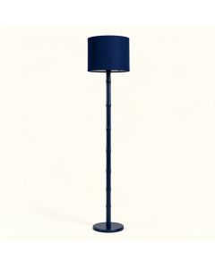 Heath Canyon Floor Lamp With A Plain Fabric Shade - Navy (synthetic illustration; no displayed measurements)