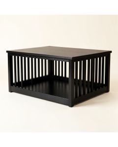 Meadow Crossing Empty Furniture-Style Pet Crate - Black (synthetic illustration; no displayed measurements)
