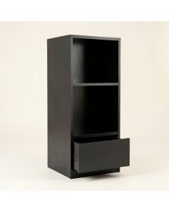 Ash Branch Narrow Cubby Tower - Black (synthetic illustration; no displayed measurements)