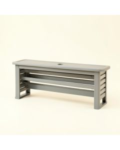 Linden Canyon Narrow Outdoor Storage Bench - Gray (synthetic illustration; no displayed measurements)