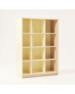 Summit Arc Freestanding Bookcase - Cream (synthetic illustration; no displayed measurements)