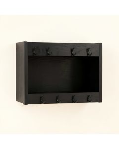 Sage Bluff Wall-Mounted Entryway Organizer Shelf - Black (synthetic illustration; no displayed measurements)