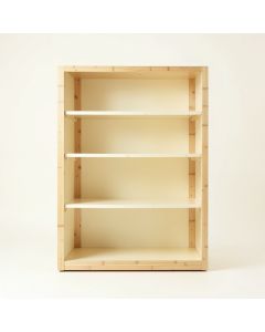 Flint Crest Freestanding Bookcase - Cream (synthetic illustration; no displayed measurements)