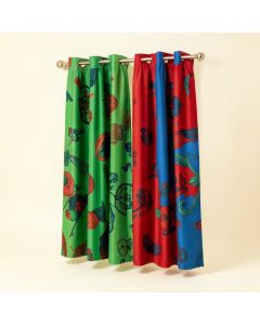 Whobrey Graphic Print & Text Semi-Sheer Single Curtain Panel (synthetic illustration; no displayed measurements)