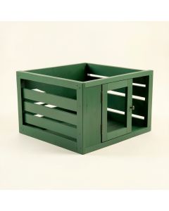 Elm Brook Empty Furniture-Style Pet Crate - Green (synthetic illustration; no displayed measurements)
