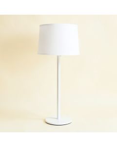 Spruce Crossing Floor Lamp With A Plain Fabric Shade - White (synthetic illustration; no displayed measurements)