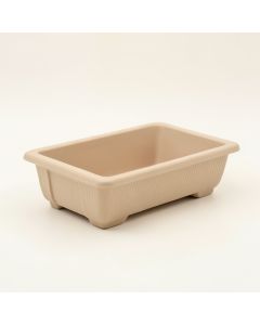 Shore Branch Empty Railing Planter With Integral Brackets - Beige (synthetic illustration; no displayed measurements)