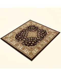 Runner Janis Damask Power Loom Dark Brown/Cream/Tan/Caramel Brown Rug (synthetic illustration; no displayed measurements)