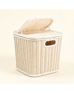 Hazel Canyon Laundry Hamper - White (synthetic illustration; no displayed measurements)