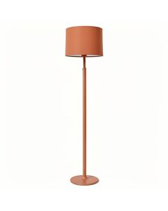 Rowan Dale Floor Lamp With A Plain Fabric Shade - Terracotta (synthetic illustration; no displayed measurements)