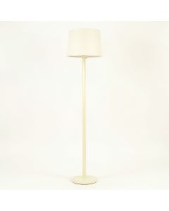 Pine Bend Floor Lamp With A Plain Fabric Shade - Cream (synthetic illustration; no displayed measurements)