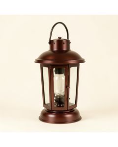 Earlham Aged Copper/Black Outdoor Hanging Lantern (synthetic illustration; no displayed measurements)