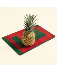 Pineapple On Stripes Kitchen Mat (synthetic illustration; no displayed measurements)