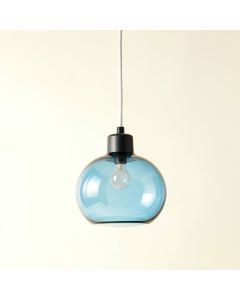 Hill Bend Pendant Light Suspended From One Plain Cable - Blue (synthetic illustration; no displayed measurements)