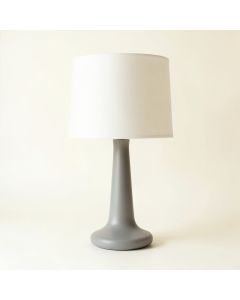 Glen Bridge Table Lamp With A Plain Fabric Shade - Gray (synthetic illustration; no displayed measurements)