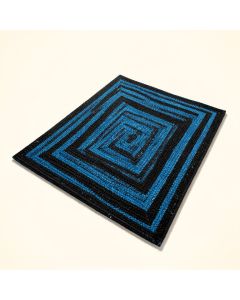 Kisner Geometric Braided Jute/Sisal Blue/Black Area Rug (synthetic illustration; no displayed measurements)