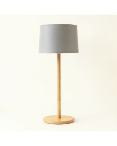 Linden Arc Floor Lamp With A Plain Fabric Shade - Gray (synthetic illustration; no displayed measurements)