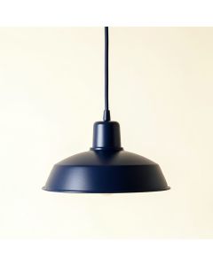 Elm Bluff Pendant Light Suspended From One Plain Cable - Navy (synthetic illustration; no displayed measurements)