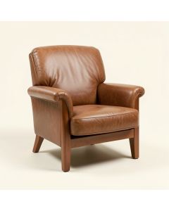 Jossi 36 '' Wide Top Grain Leather Club Chair (synthetic illustration; no displayed measurements)