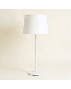 Fern Crest Floor Lamp With A Plain Fabric Shade - White (synthetic illustration; no displayed measurements)